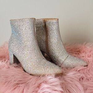 Champagne Rhinestone Boots